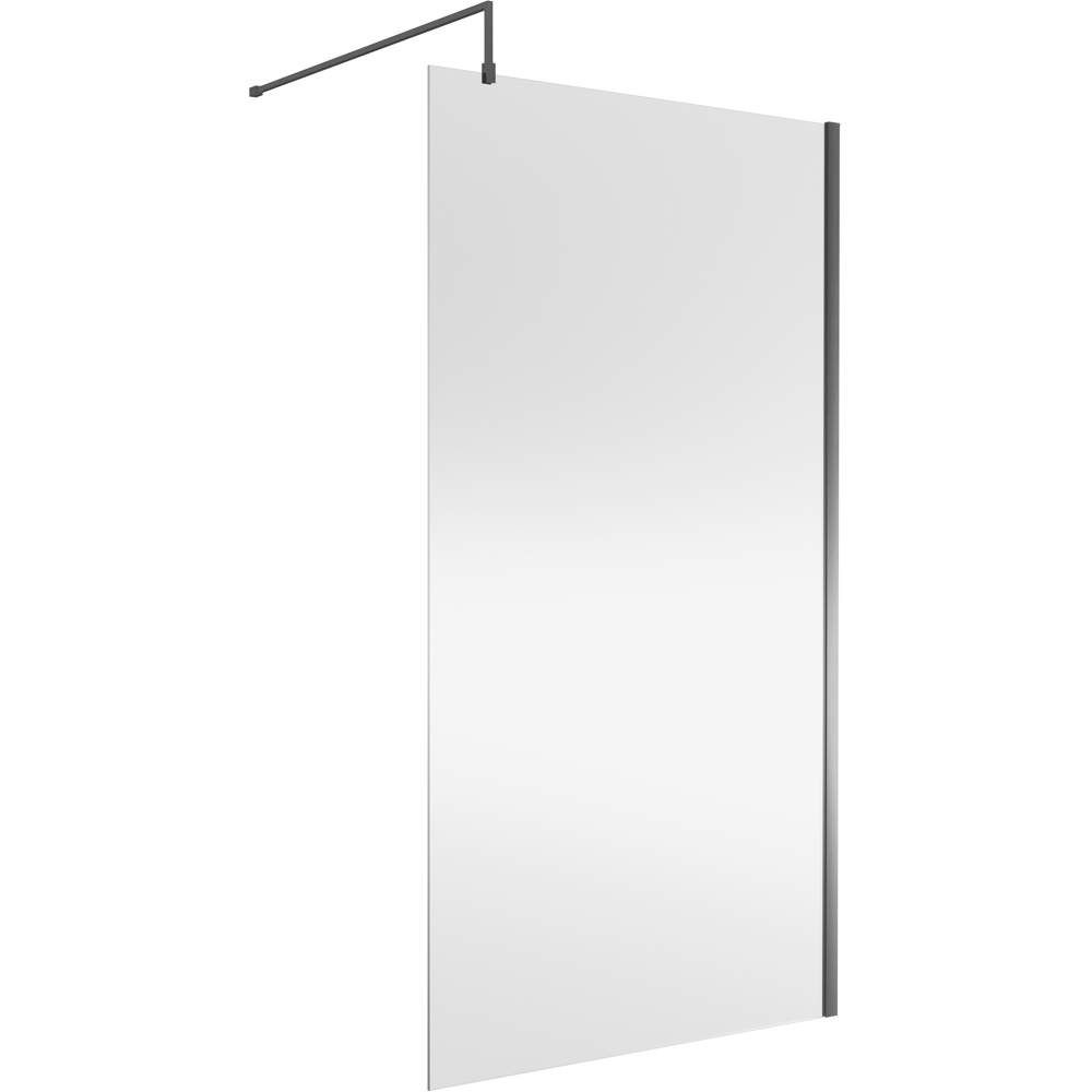 nuie Brushed Pewter Wetroom Screen 1850 x1100mm Image 1