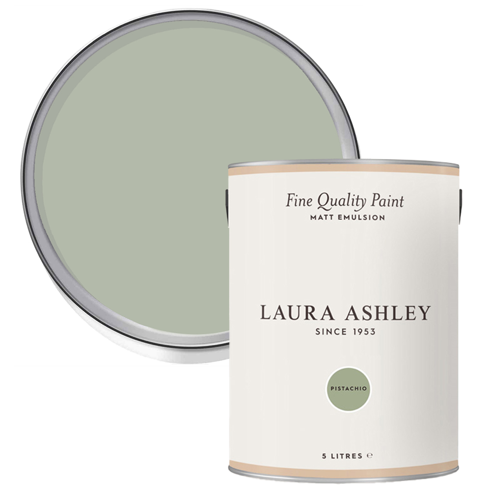 Laura Ashley Pistachio Matt Emulsion Paint 5L Image 1