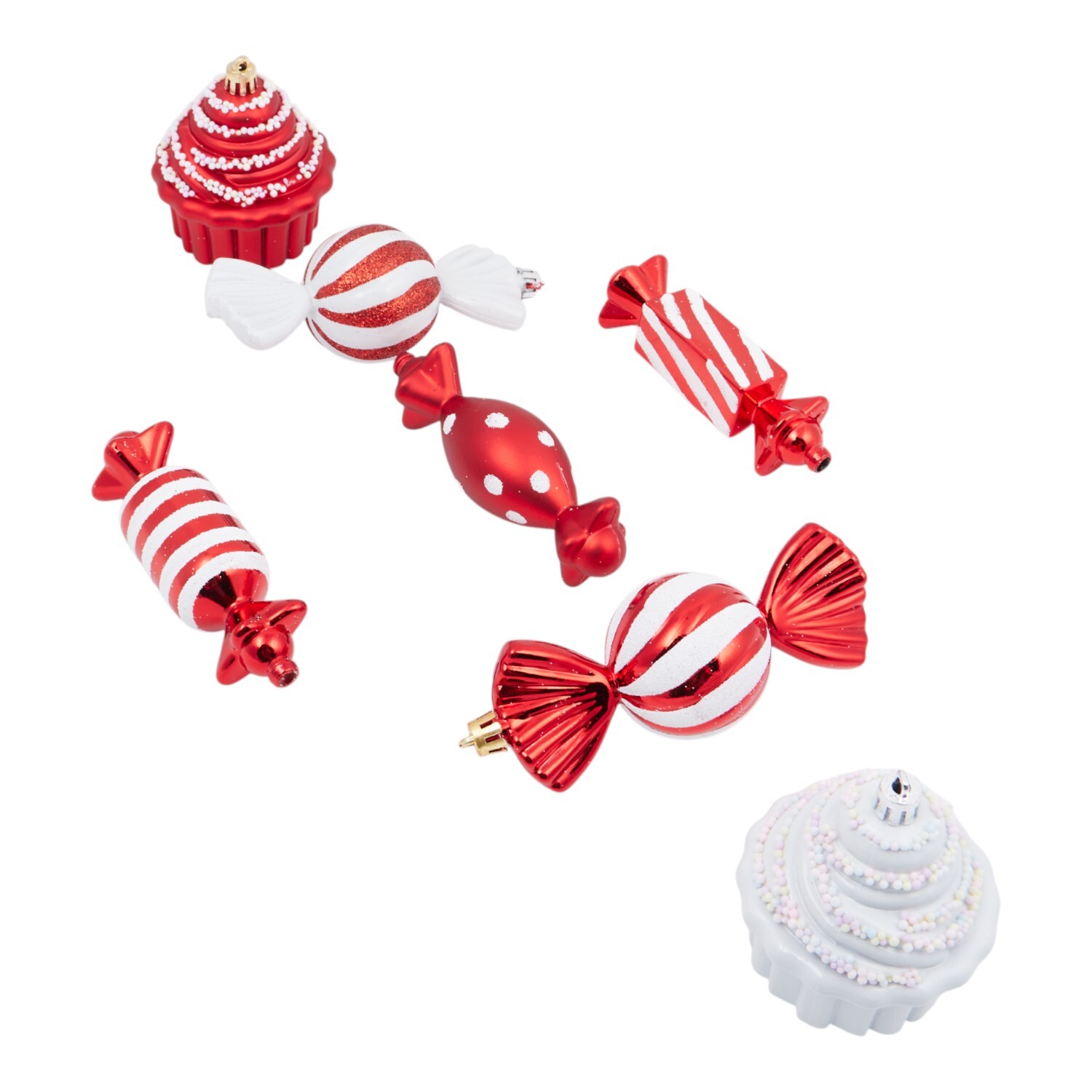 Set of 20 Candy Cane Lane Bauble Pack Red Image 2