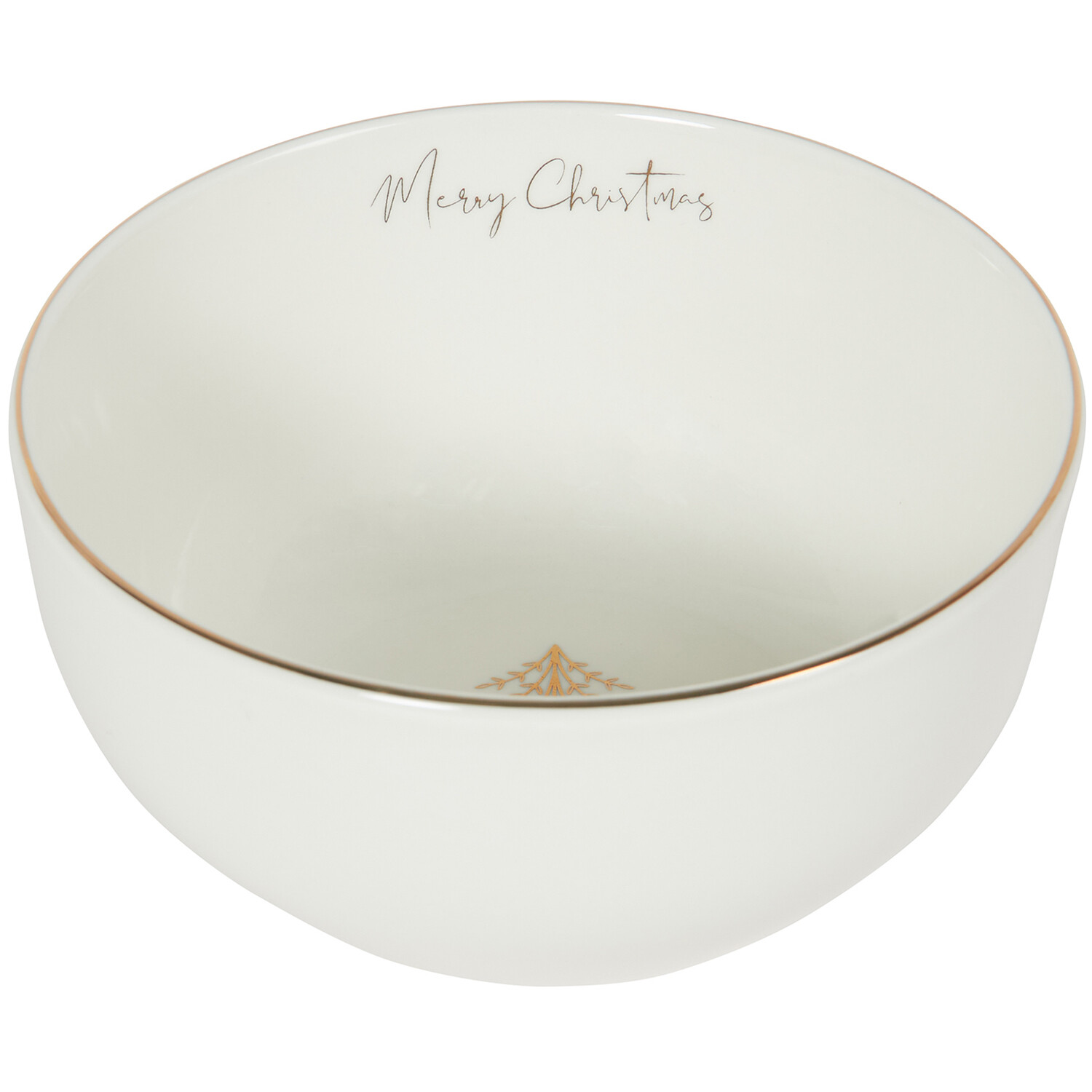 Christmas Pine Rice Bowl 5.6 inch - Gold Image 2