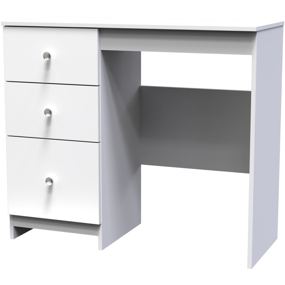 Crowndale Yarmouth 3 Drawer White Vanity Ready Assembled Image 4