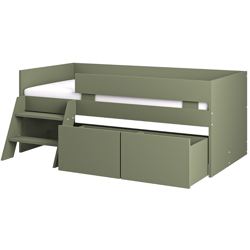 Flair Logan Single Green 2 Drawer Low Sleeper Image 4