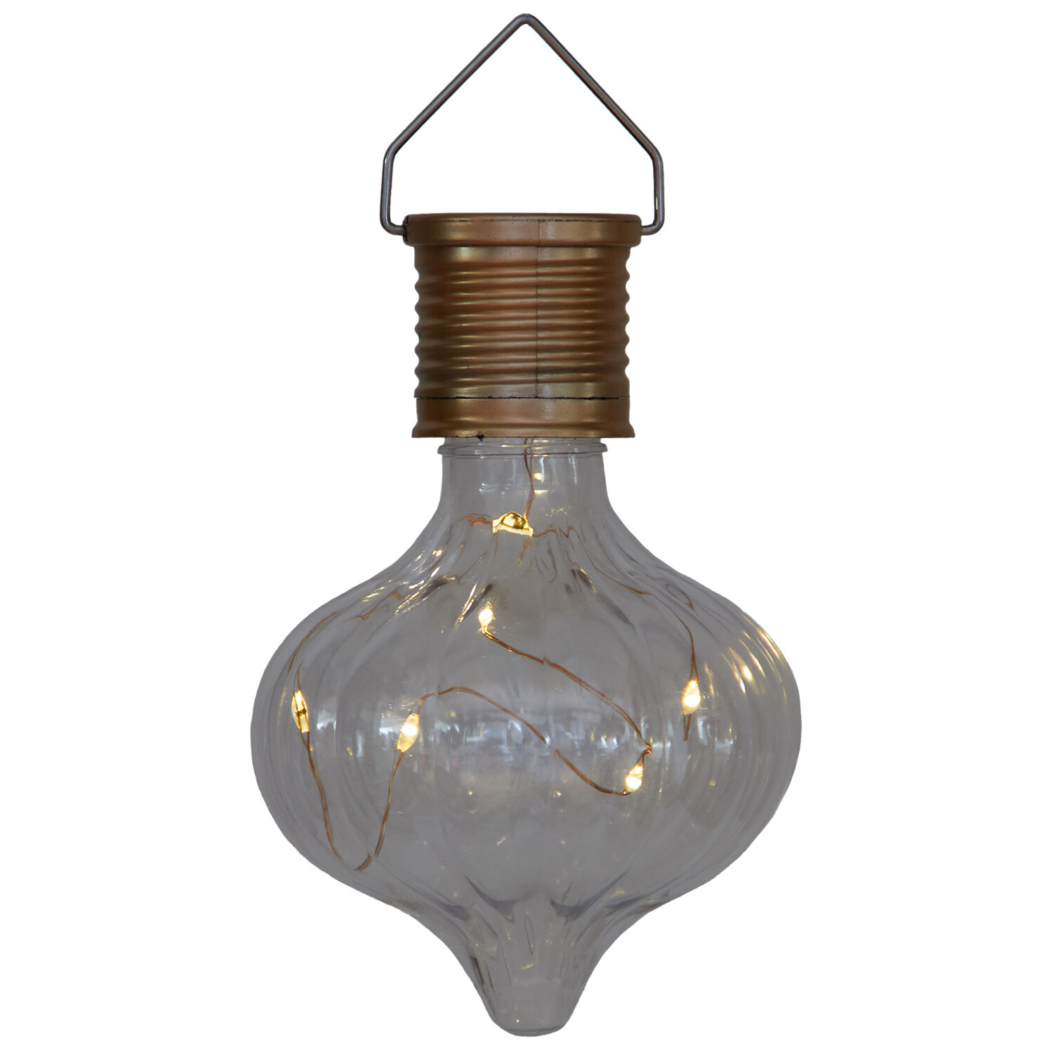 Solar Luxe Hanging Bulb Light - Copper and Clear Image 6