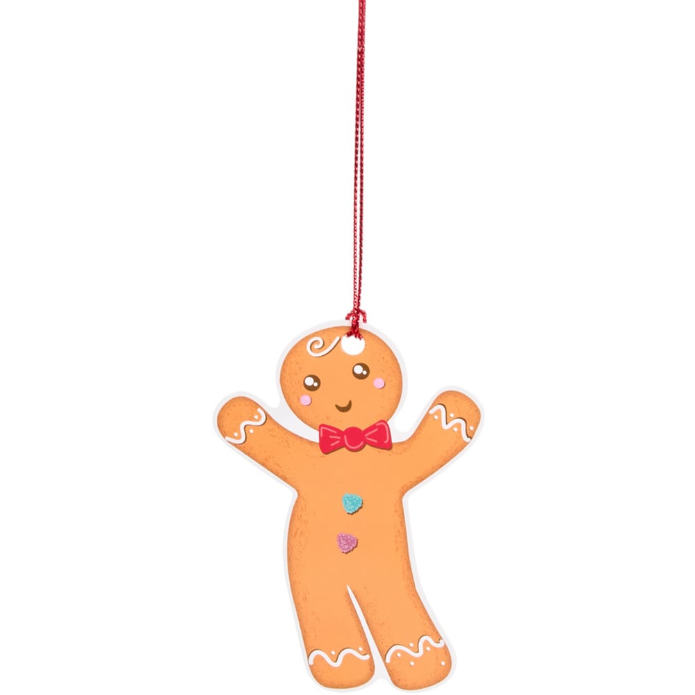 Pack of 10 Gingerbread Gift Tags - Orange Image 3