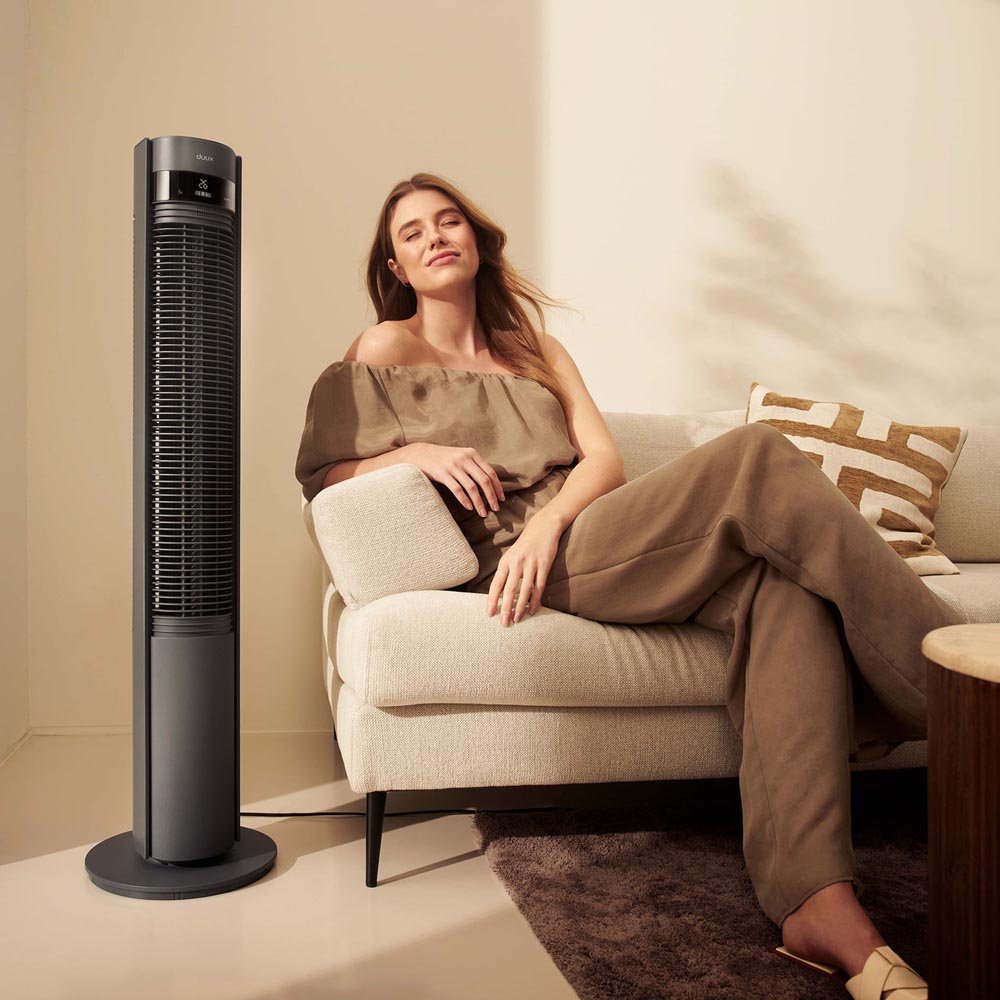 Duux Elevate Grey Smart Tower Fan with Remote Control 43 inch Image 2