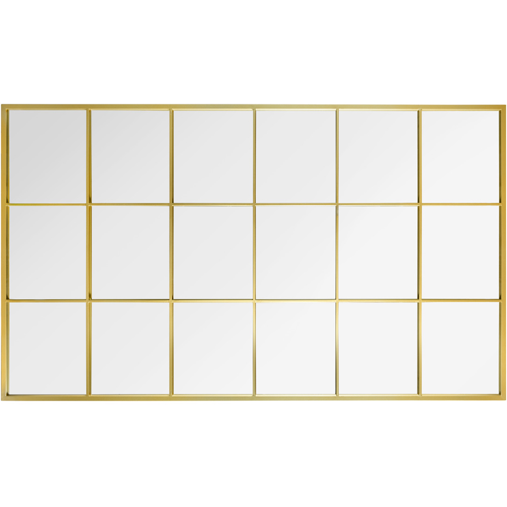 MirrorOutlet The Genestra Gold Modern Window Garden Wall Mirror 200 x 120cm Image 3