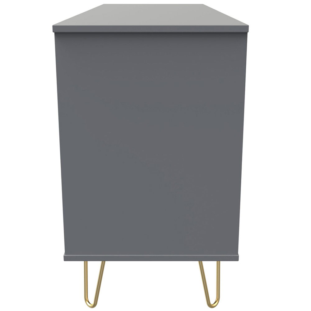Crowndale 6 Drawer Dusk Grey Wide Chest of Drawers Ready Assembled Image 4