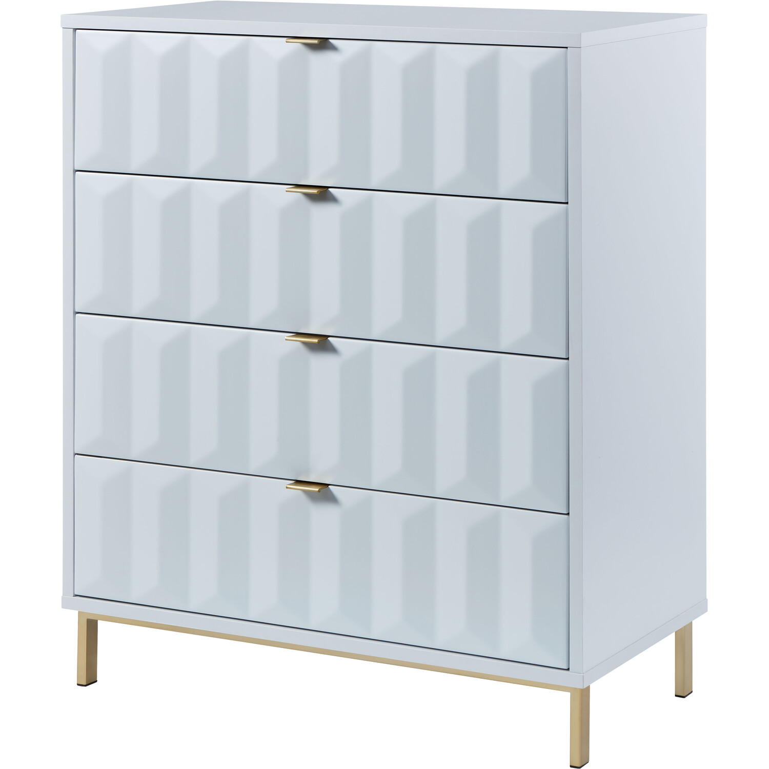 Lara 4 Drawer White Chest of Drawers Image 4