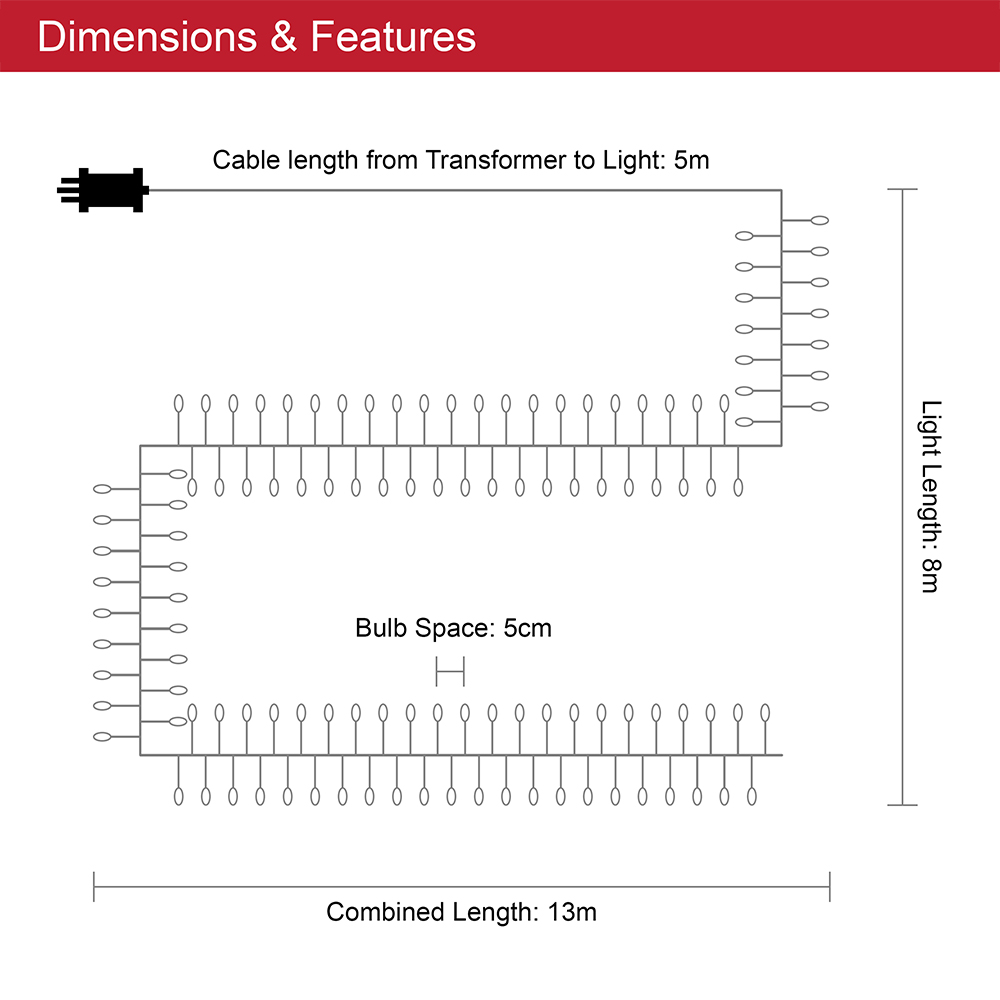 The Christmas Workshop 5.6m 680 Warm White LED Rose Gold Cluster String Light Image 9