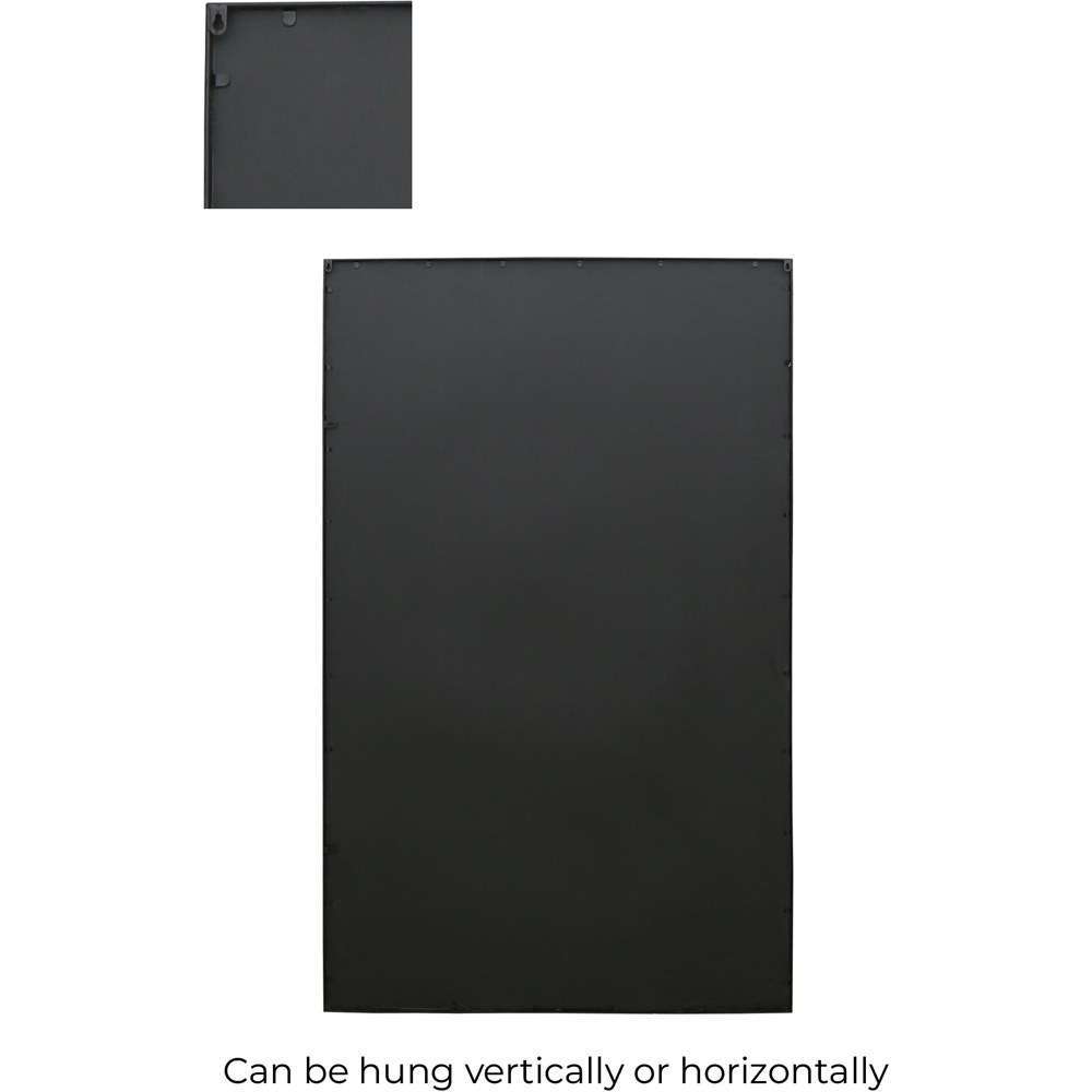 MirrorOutlet The Genestra Black Modern Wall and Leaner Garden Mirror 200 x 120cm Image 4