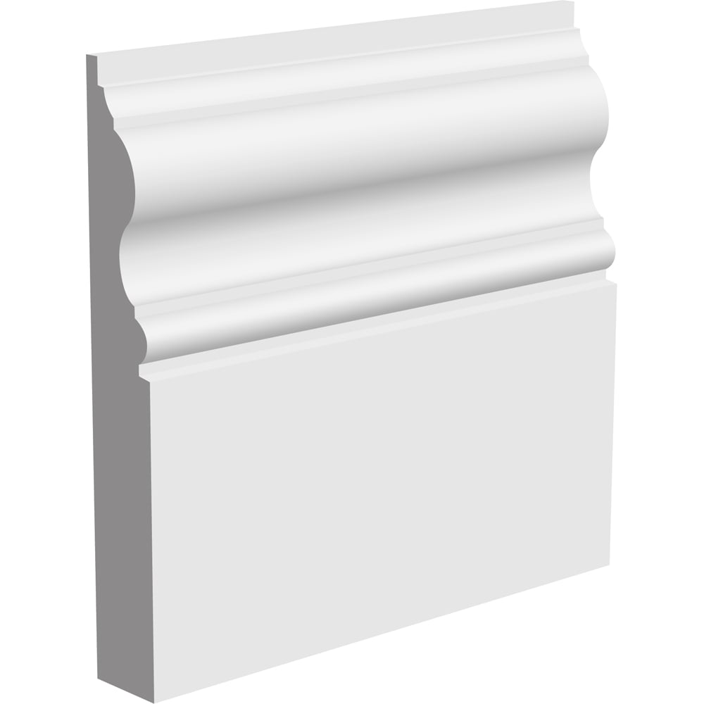 National Skirting White Valencia Primed Skirting Board 18mm 220 x 3040mm Image 1