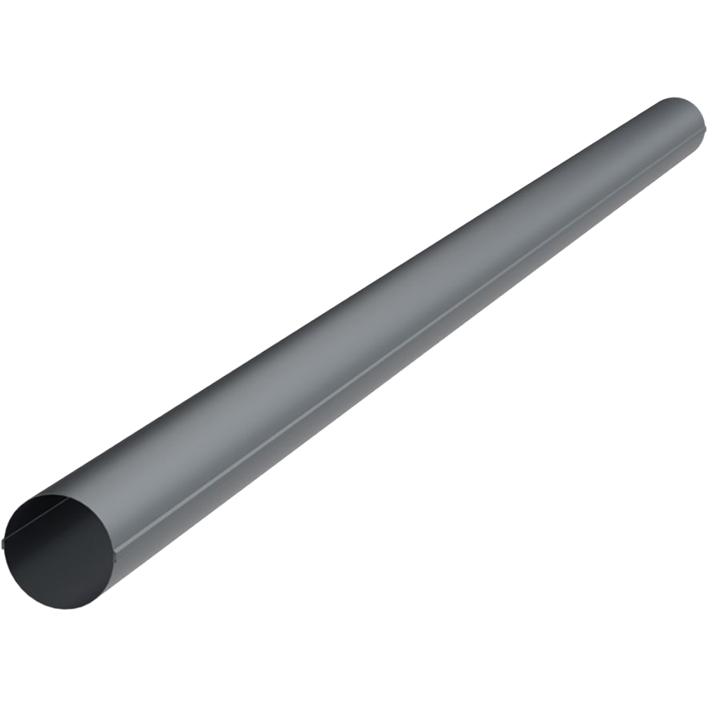 Galeco Steel Round Socket Downpipe Kit Graphite Grey 87mm Image 2