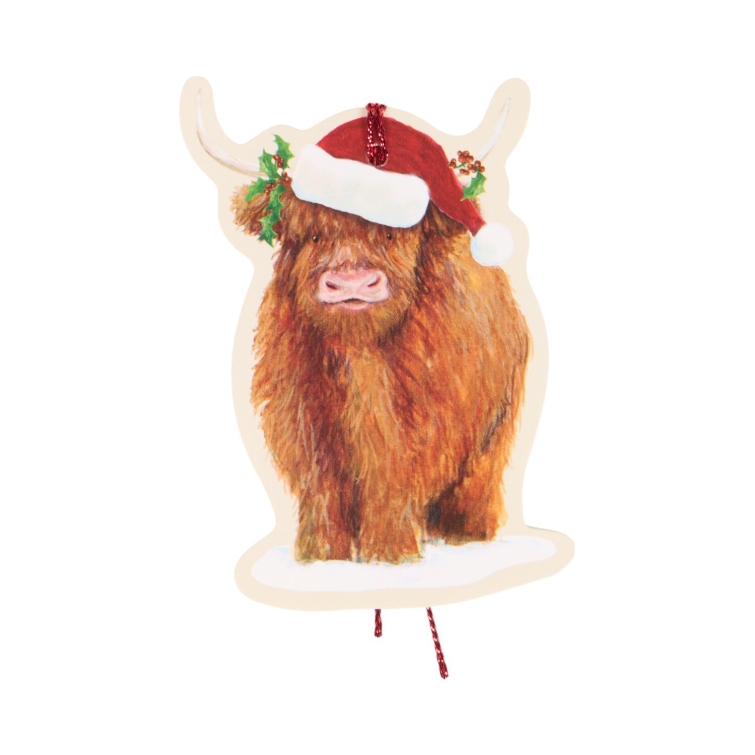 Pack of 12 Highland Cow Gift Tags Brown Image 2