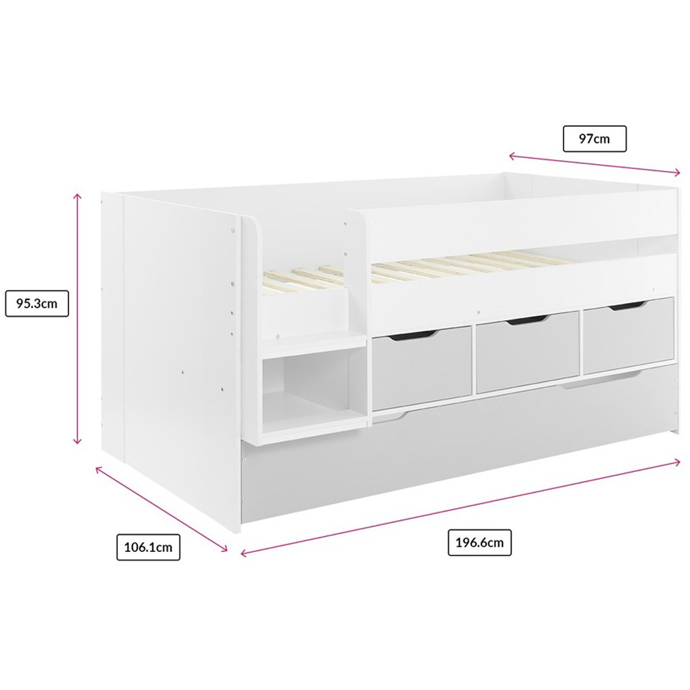 Flair Lars Single Low Cabin Bed with Trundle and Storage Drawers Image 9