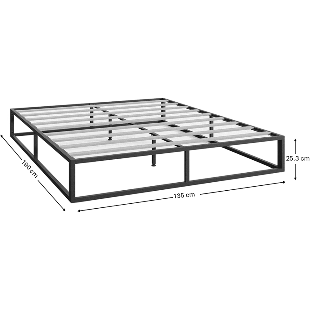 GFW Double Black Platform Bed Frame Image 7
