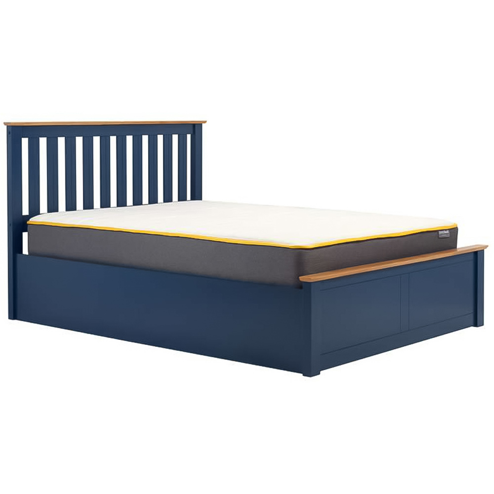 Phoenix Double Blue Ottoman Bed Image 4
