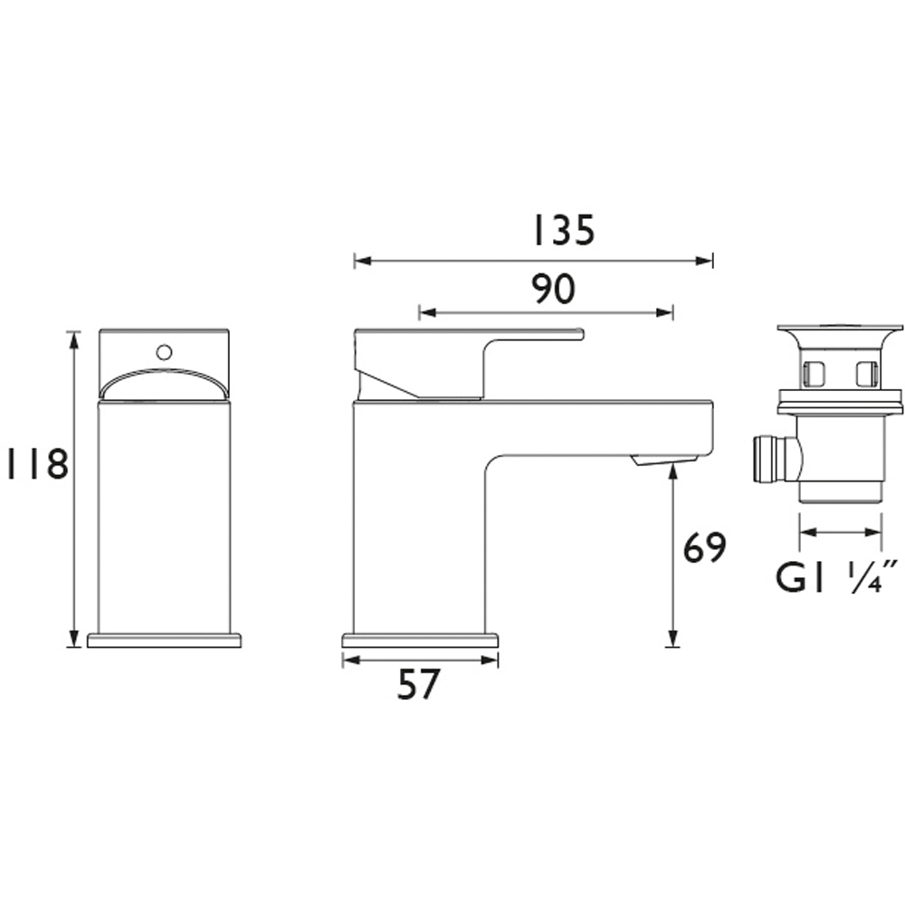 Bristan Frenzy Chrome Basin Mixer Image 7