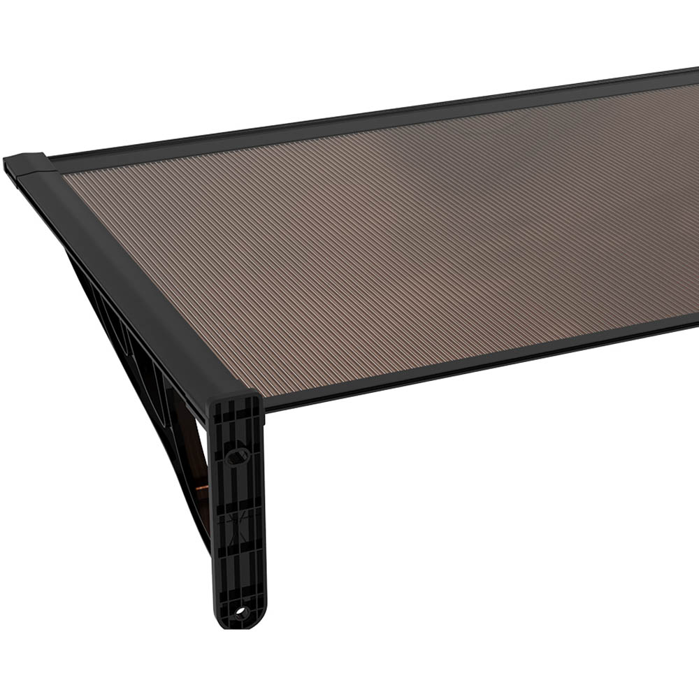 Living and Home Dark Brown Flat Door and Window Canopy 1.5 x 0.9m Image 5