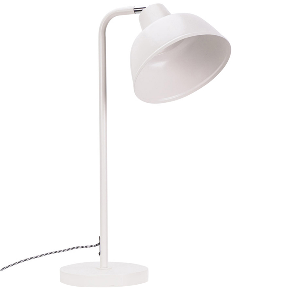 ValueLights Morris White Retro Dome LED Table Lamp Image 1