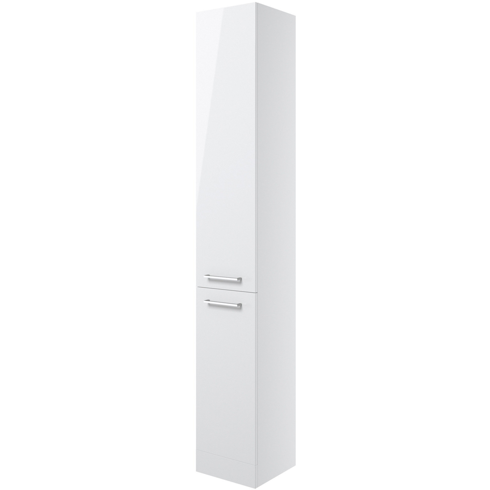 Bathstore Milford 2 Door White Gloss Floor Standing Tall Unit 350mm Image 3