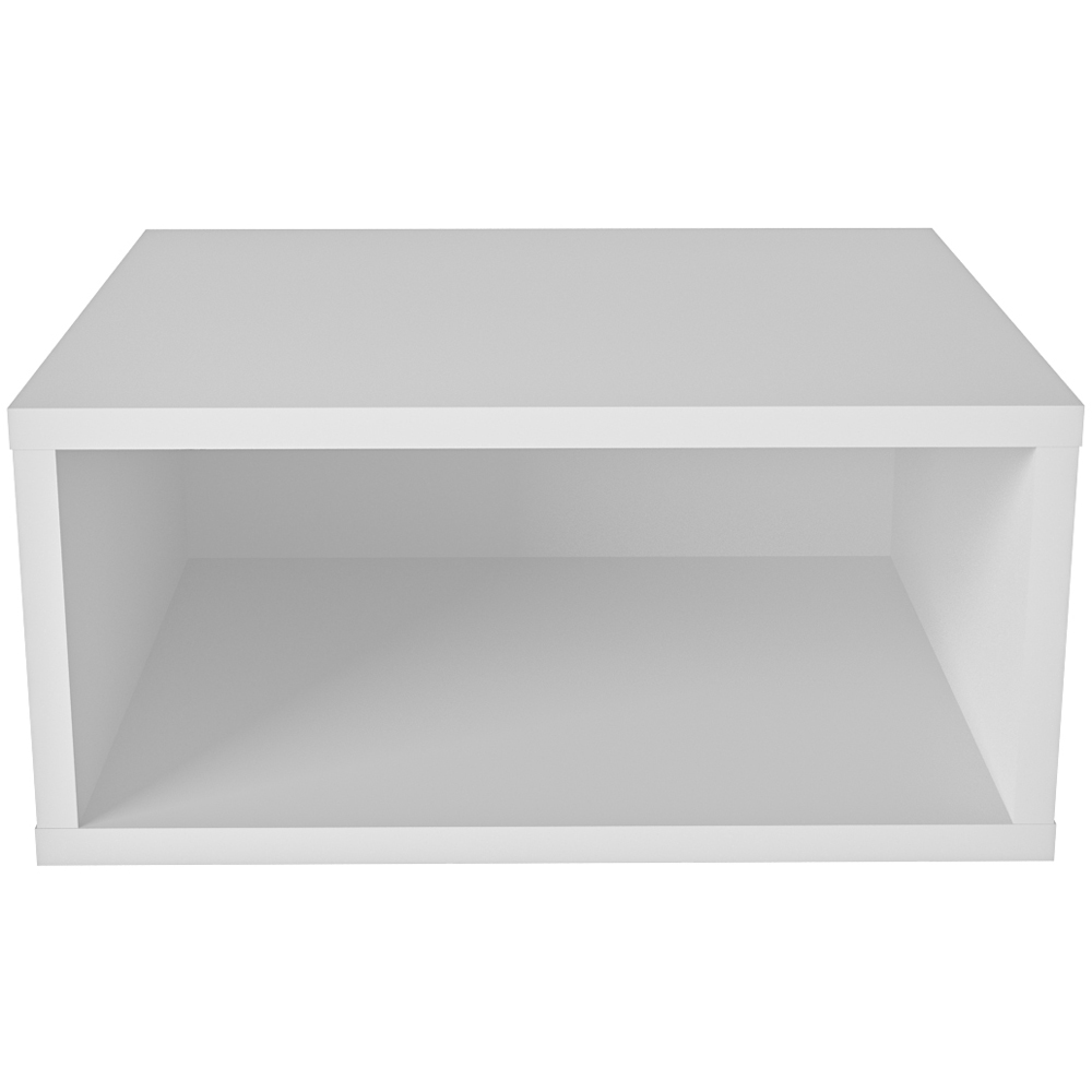 Decorotika Dora Single Shelf White Floating Bedside Table Image 4