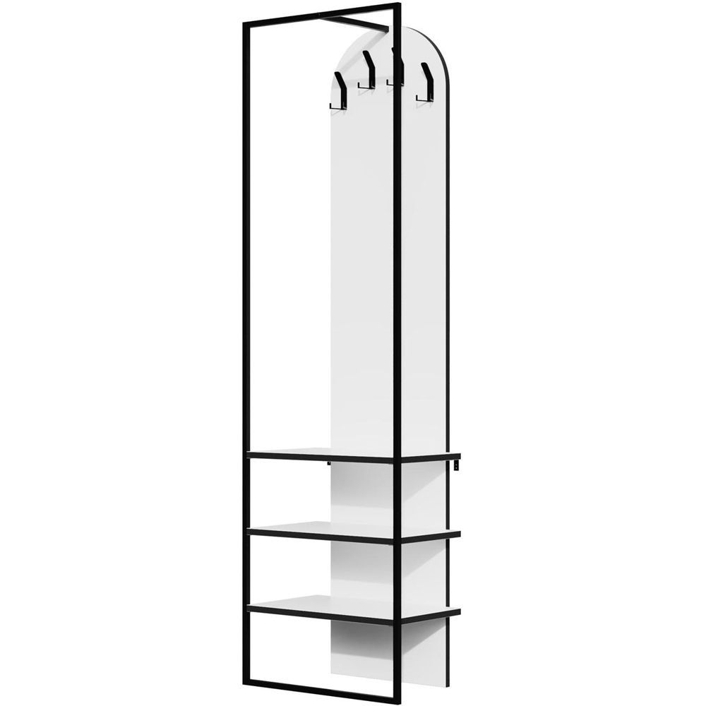 FWStyle Archy 3 Shelf Anthracite Hallway Coat and Shoe Storage Rack Image 4