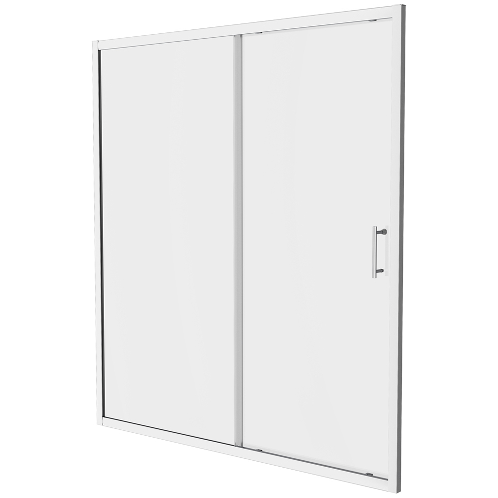 Bathstore Atlantis Chrome Toughened Safety Glass Sliding Door 1100mm Image 4