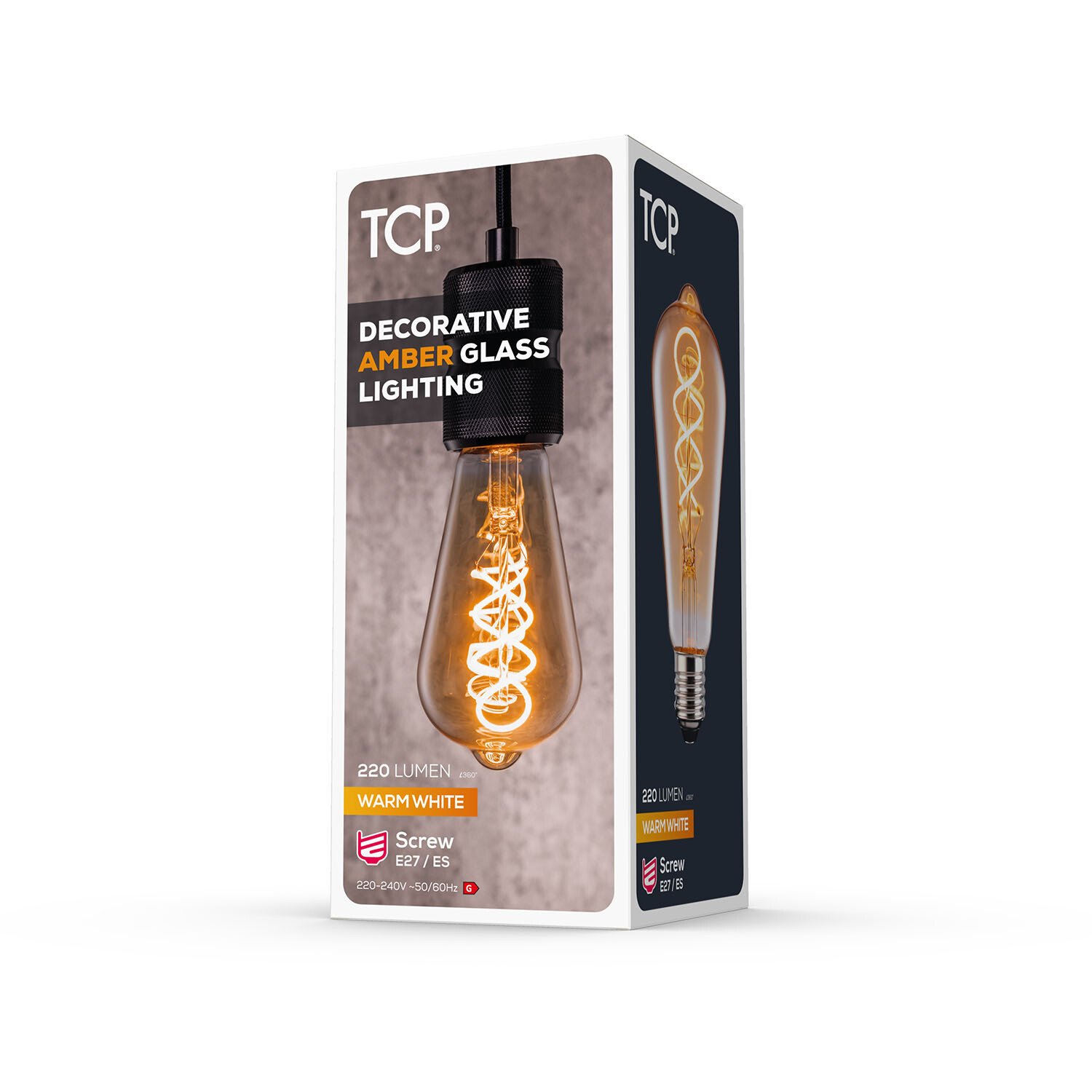 TCP Decorative Filament Amber ST64 220L E27 Bulb - Warm White Image 3