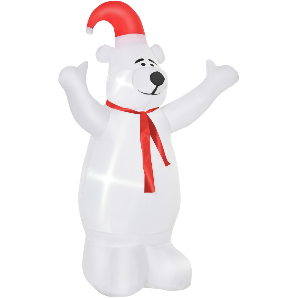 Everglow Light Up Inflatable Santa Bear Christmas Decoration 6ft Image 2