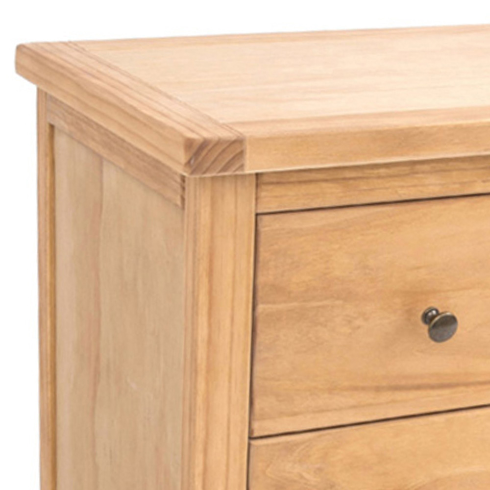 Cabinet Bits Lucca 5 Drawer Brown Brass Knob Chest of Drawers Image 6