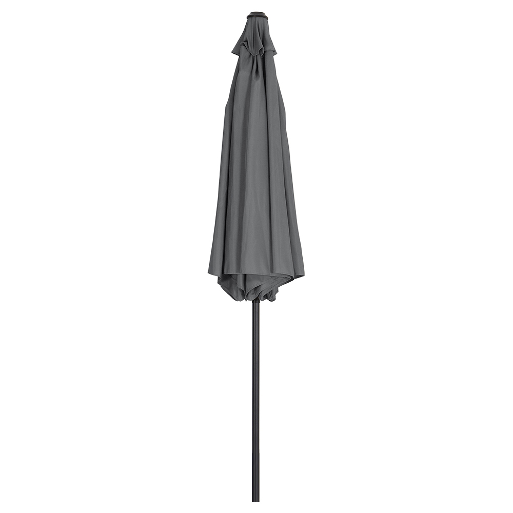 Living and Home Dark Grey Round Crank Tilt Parasol 3m Image 6