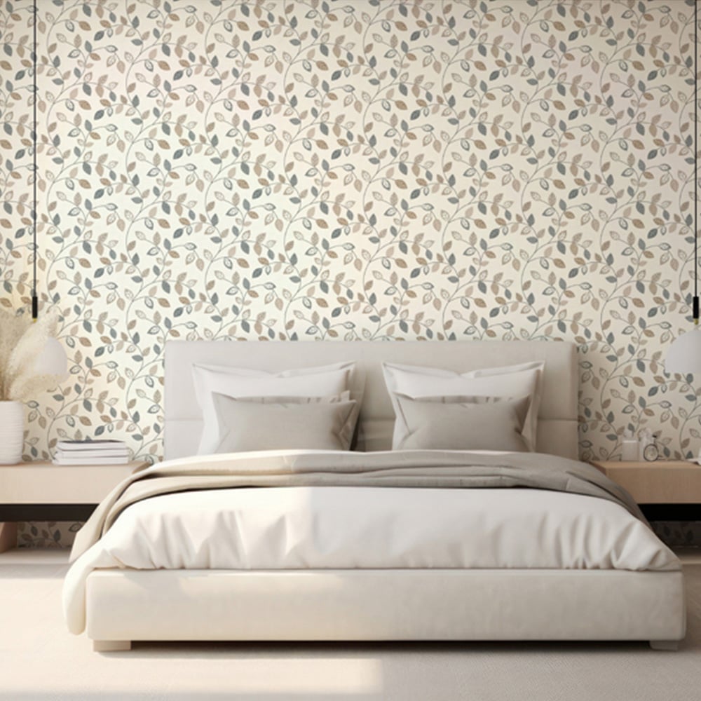 Arthouse Japandi Leaf Trail Natural Wallpaper Image 6