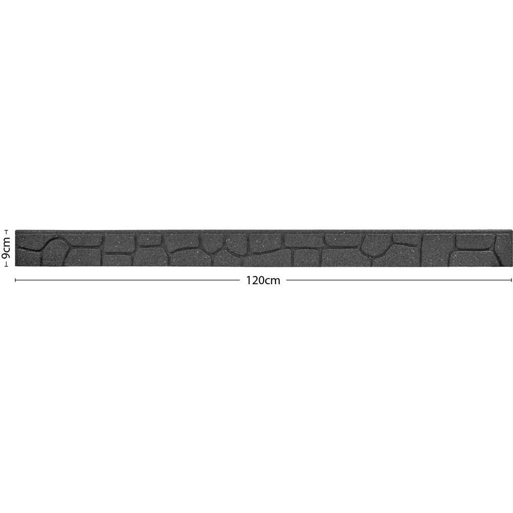 Thompson & Morgan Grey Ultra Curve Stone Border Edging 120 x 9cm 12 Pack Image 2