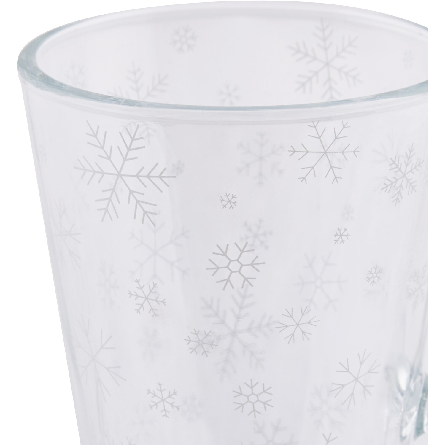 Christmas Stars Snowflakes Glass Mug Image 2