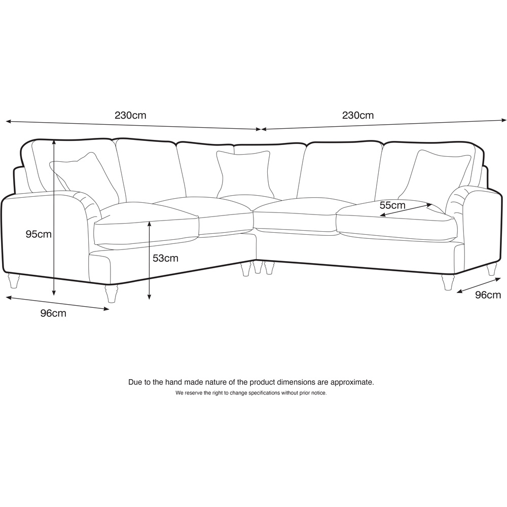 The Vienna 5 Seater Navy Corner Sofa Image 6