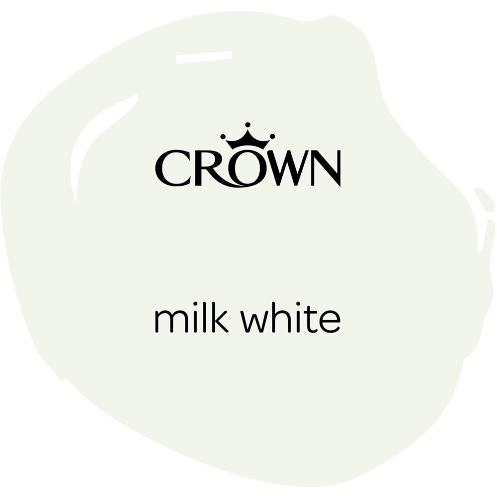 Crown Easyclean Mid Sheen Bathroom Paint - Milk White / 2.5l Image 7