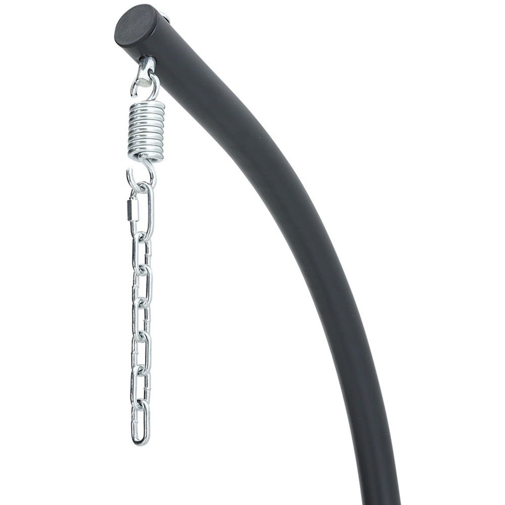 Living and Home Grey Rattan Hanging Egg Chair with Cushion Image 7