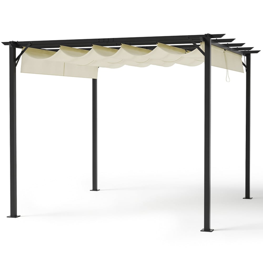 Living and Home 3 x 3m Metal Pergola Gazebo with Canopy Image 2
