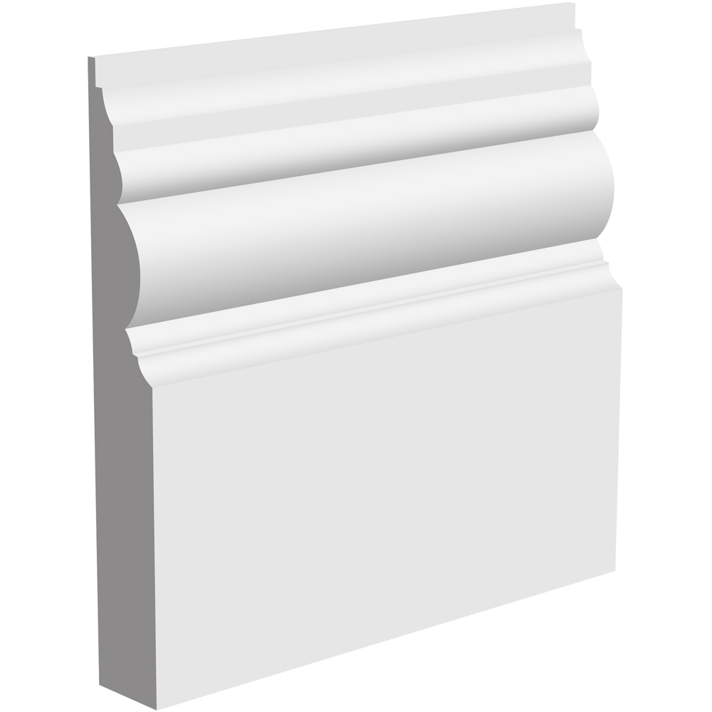 National Skirting White Anglo Primed Skirting Board 18mm 120 x 3040mm Image 1