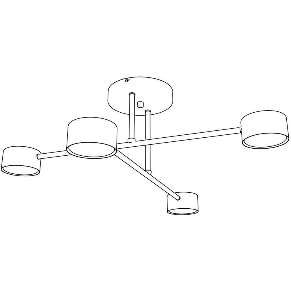 Emibig Halo 4 Light Sphere Shade Beige Cross Arm Design GX53 Ceiling Pendant Light Image 7