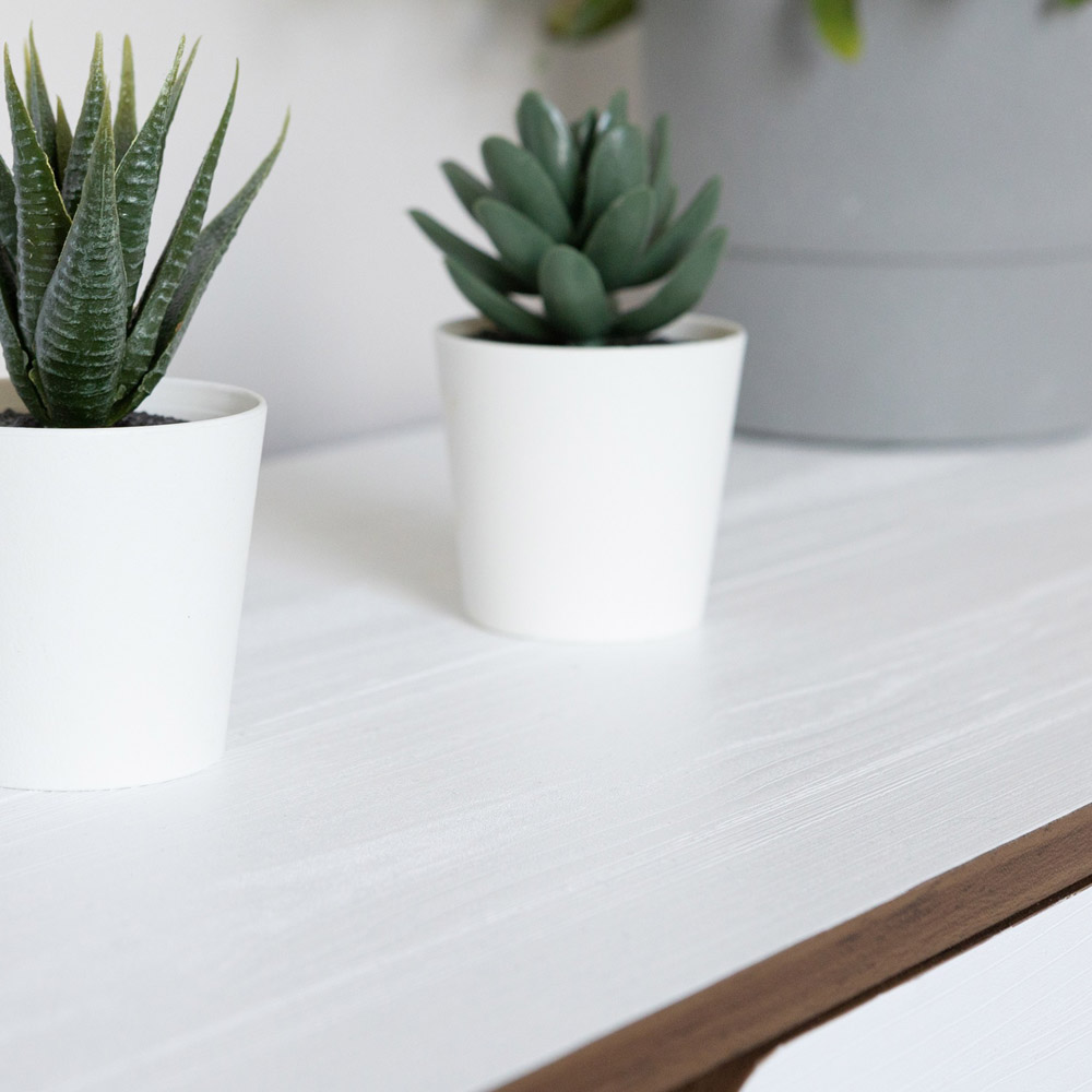 d-c-fix Quadro White Premium Sticky Back Plastic Vinyl Wrap Film 67.5cm x 1.5m 6 Pack Image 3