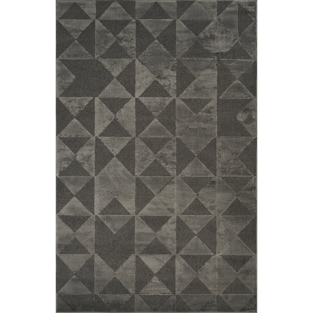 Desire Rugs Hamilton Dark Grey Geometric Triangle Mosaic Rug 60 x 220cm Image 5