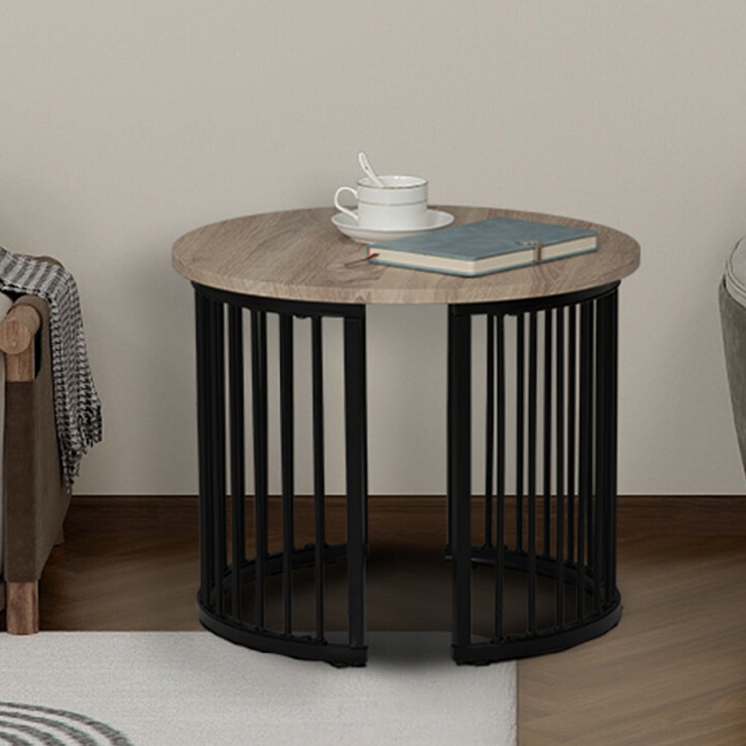 Kiko Natural and Black Coffee Table Image 2