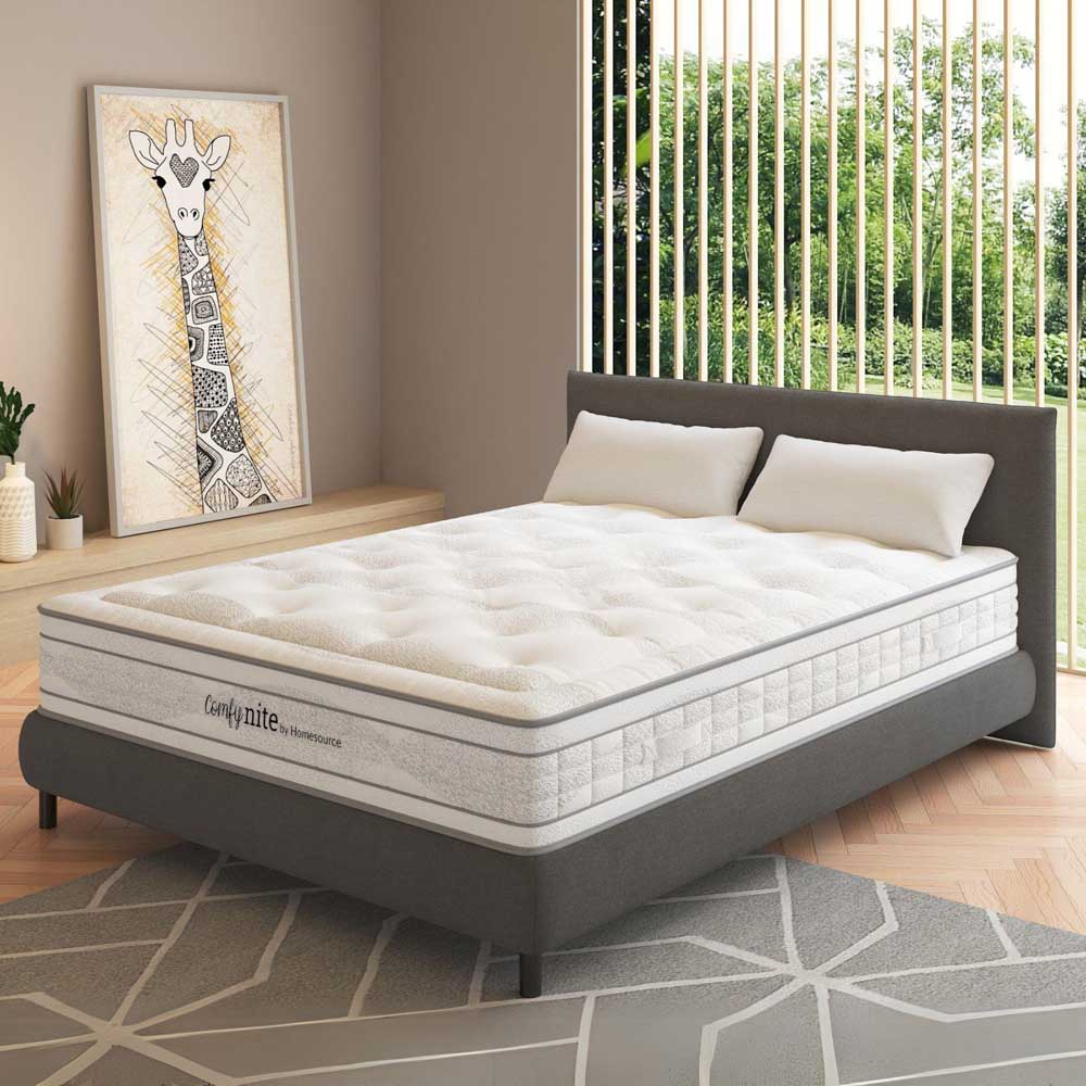 Home Source Lyra Small Double Quilted Medium Firm Pocket Sprung Mattress Image 3