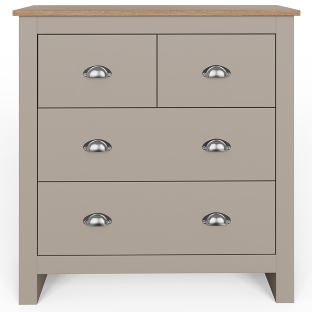 GFW Lancaster 4 Drawer Grey Chest of Drawers Image 4