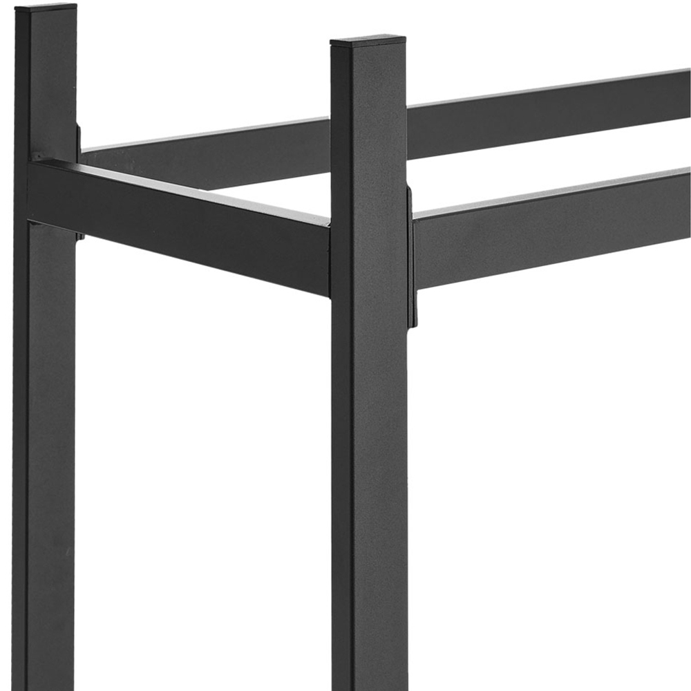 Living and Home Black Metal Powder Coated Firewood Rack Garden Log Holder Image 4