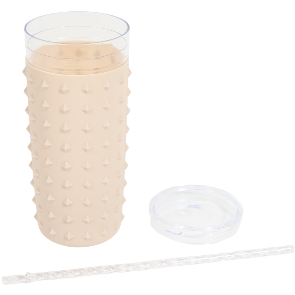 Silicone Cover Tumbler - Peach or Beige Image 3