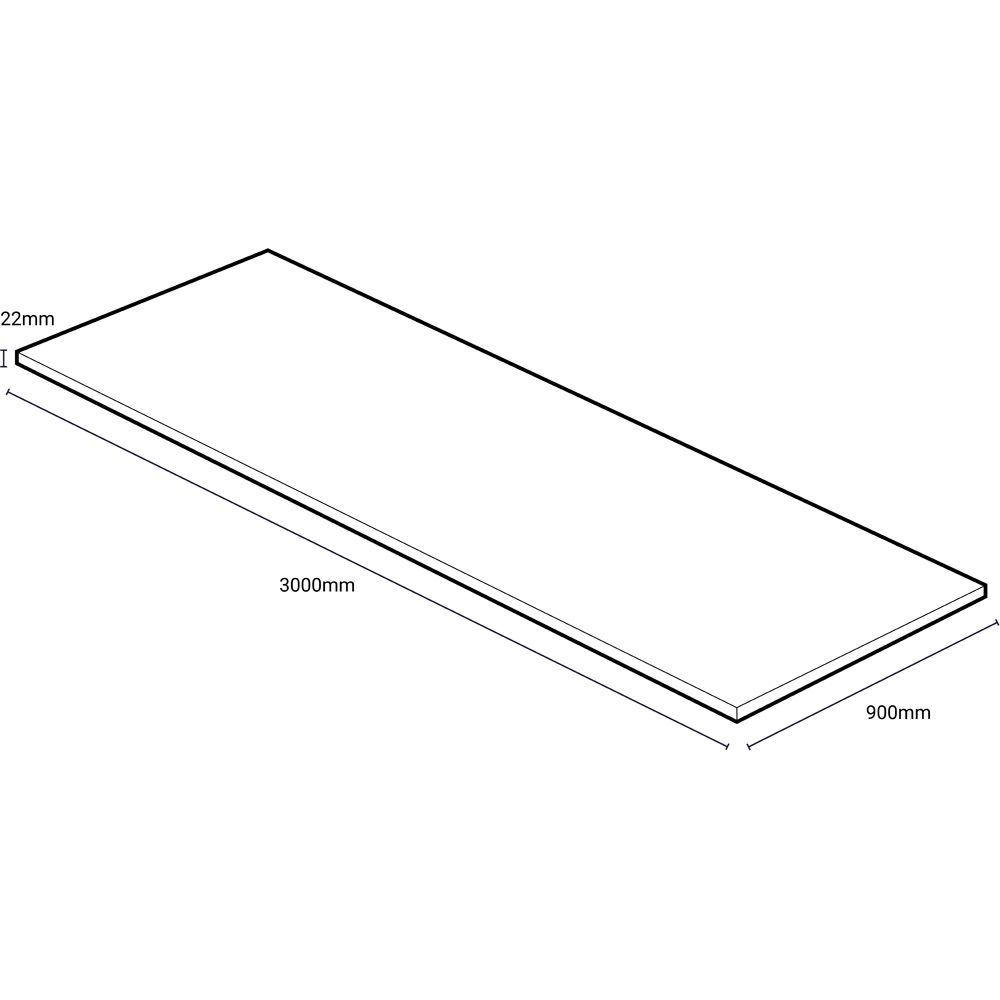 Omega Sleek White Quartz Square Edge Breakfast Bar 3000 x 900 x 22mm Image 3