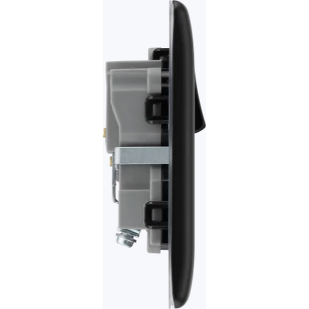 BG Nexus Metal 1 Gang Switch Matt Black Image 4
