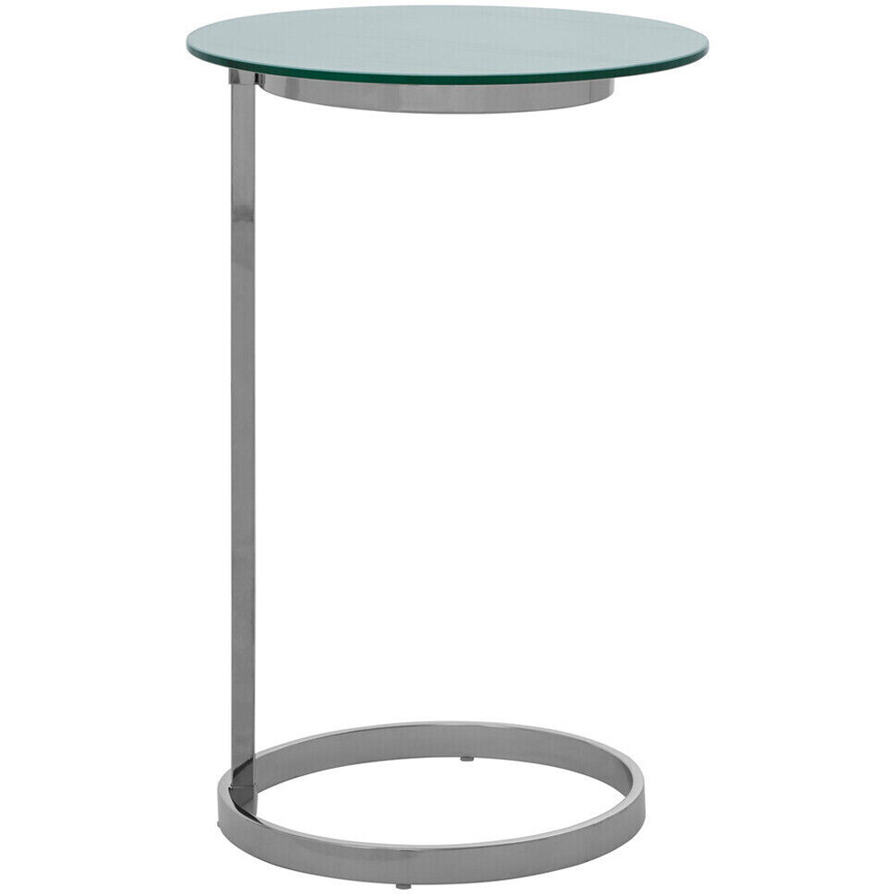 Premier Housewares White Marble Effect Top End Table Image 2